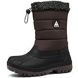 Mishansha Botas para Nieve Impermeables Mujer Botas Forradas de Piel Après Ski Zapatos Calentar Botas Inviernos Protección contra el Frío, Marrón 36