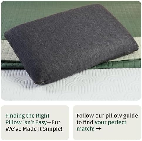 The White Willow Ultra Thin Pillow for Sleeping-Ultra Slim Memory Foam Cool Gel-Slim Support for Neck & Shoulder Pain-Flat Design-Orthopedic Cervical Pillow for Neck Support-Standard-1.5" H-Grey