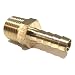 EDGE INDUSTRIAL 5/16" Hose ID to 3/8" Male NPT MNPT Straight Brass Fitting Fuel/AIR / Water/Oil / Gas/WOG