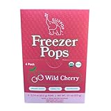 EllyPop Organic Hydrating Freezer Pops - Herbal Tea, Electrolytes, and Fruit Juice - No Refined Sugar, Dyes, or Artificial Flavors, Wild Cherry 6 Pack