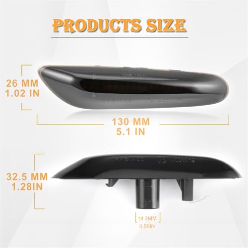 Luz intermitente LED de marcador lateral para BMW E46 E60 E90 y X3 E83 2001-2015 6