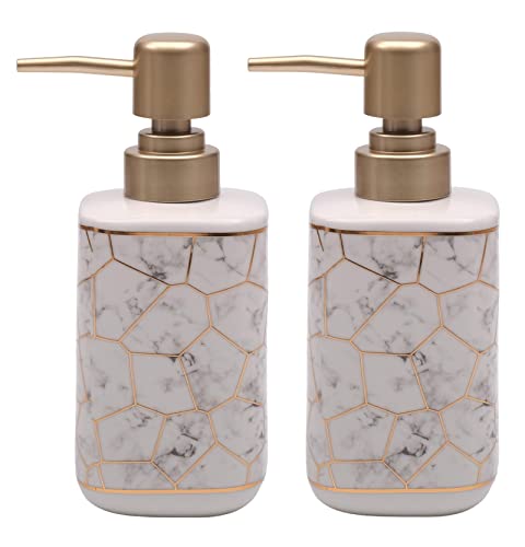 Image of Store2508 Ceramic Liquid Handwash Soap Dispenser Pump for Bathroom /Kitchen - 250ml (2 Pcs White)