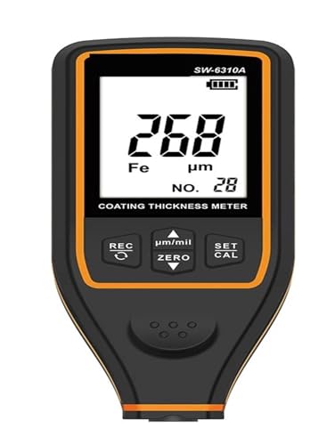 Paint Thickness Tester, Medidor de Espesor de Recubrimiento Ultrasónico para Autos 0.1um / 0-1700 Medidor Micrómetro de Espesor de Película de Pintura para Autos Modelo SW-6310A miniatura 1