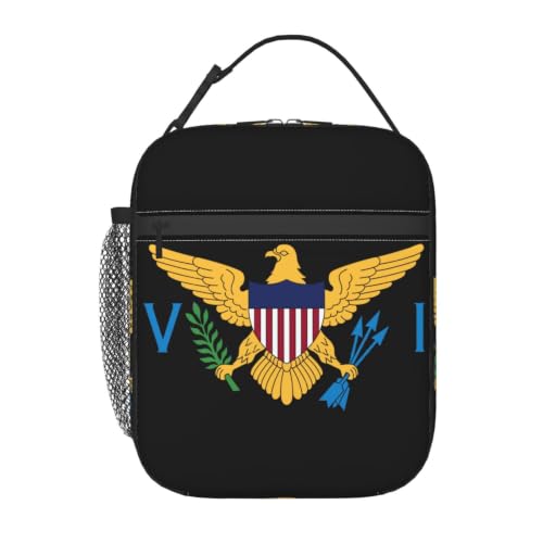 Nruairly American Virgin Islands Flags Eagle Lunch Bag 10 In