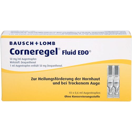 Corneregel Fluid EDO 50 mg/ml Augentropfen 10 St. Einzeldosispipetten