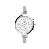 Fossil Q Annette Smartwatch Ibrido da Donna, Cassa in Acciaio Color Argento e Bracciale Mesh, Compatibile con Android e iOS