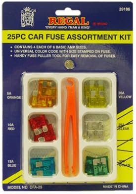 25 Piece Car Fuse Assortment