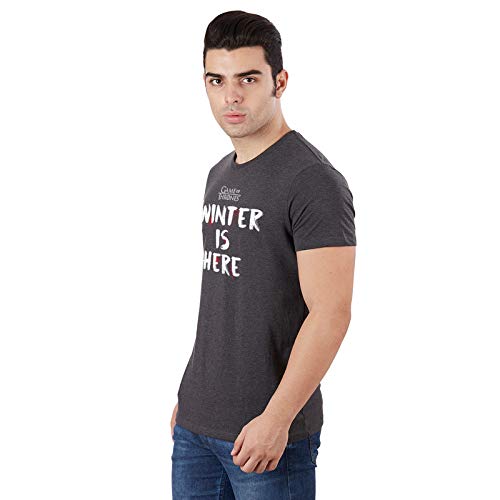 Image of Free Authority Men's Printed Regular fit T-Shirt (STY-20-21-000723 Charcoal XX-Large)