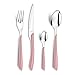 Amefa 2214PHPA10C40 Eclat - Servizio di posate per 6 persone, 24 pezzi, colore: Rosa pastello