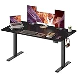VASAGLE Electric Standing Desk, Height Adjustable Desk, Sedentary Reminder, 4 Memory Heights, for Home Office...
