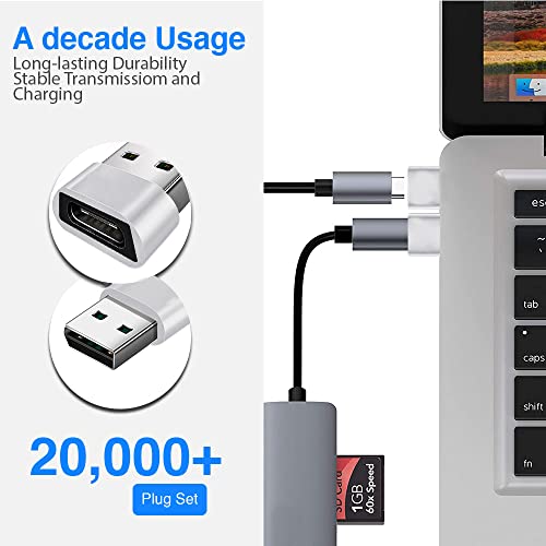 Neue USB C Buchse auf USB Stecker Adapter 2er Pack, Typ A Netzteil Ladekabel Adapter für iPhone 11 12 13 Pro Max, SE, iPad Mini 6 Air 4 5, Apple Watch iWatch 7,Samsung Galaxy S20 S21 S22 Plus Ultra FE