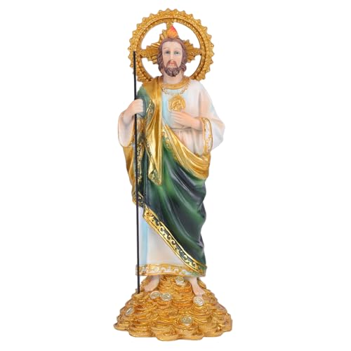 Estatua de San Judas Tadeo de 12 pulgadas pintada a mano miniatura 1