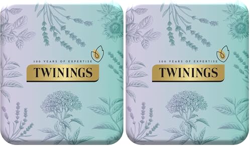 Twinings Premium Pocket Tea Tin - 4 Envelopes | Perfect Stocking Filler, Secret Santa & Travel Size Gift Tin | Premium Tea Selection Under £10 (Pack of 2)