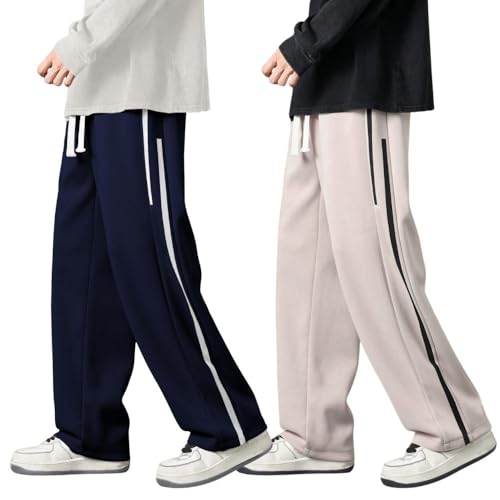Image of GRECIILOOKS Korean Style Track Pants for Men - Loose Fit Lycra Cargo Joggers | Trendy Gym & Streetwear Bottoms with Utility Pockets (Available in Plus Size)