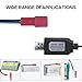 7.2V USB Charger Cable with JST 2 Pin Plug Compatible RC Car, Plane, Tank, Boat and Other Remote Control Toys for Universal 7.2V 2S Lipo Battery