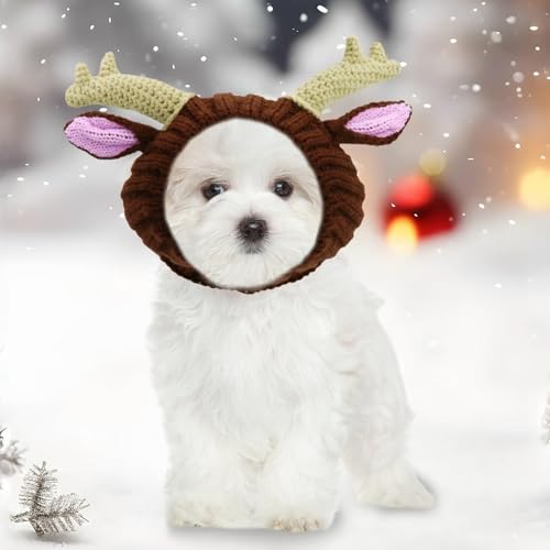 Gorro de Renos de Punto para Perro Talla Large miniatura 5