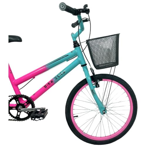Bicicleta Infantil Passeio Aro 20 Cesta Feminina Tifany/Rosa