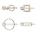 Produktbild Matty-LZ Elegant Haarnadeln Set Haarclips minimalistisch Dainty Haarspangen für Damen, Gold Haarschmuck mit Perlen, Metall Haarklammern Haar Pin Spangen (E-4er Set)