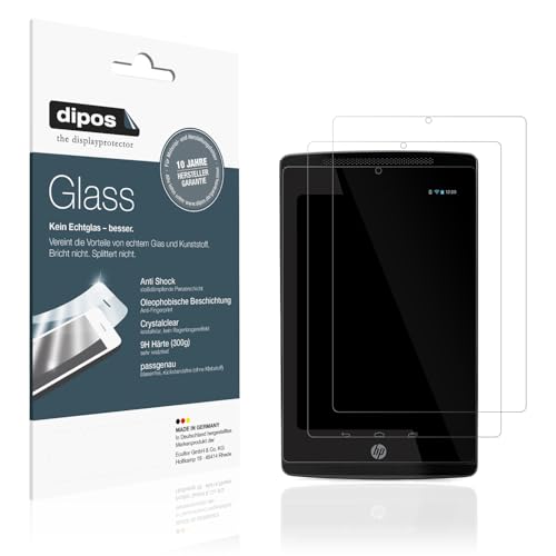 dipos I 2x Protection ecrán compatible avec HP Slate 7 Extreme Verre souple Film Protecteur 9H