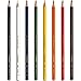 STABILO All Watercolour Effect Pencil - Assorted Pack of 8 Pencils - Black, White, Blue, Green, Yellow, Orange, Red & Brown