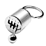 Maße: 5 x 3 cm. ieenay Schlüsselanhänger Ring Schlüsselanhänger Kreativ Auto 6 Gang Getriebe Schaltgetriebe Racing Tuning Modell Keychain, silber