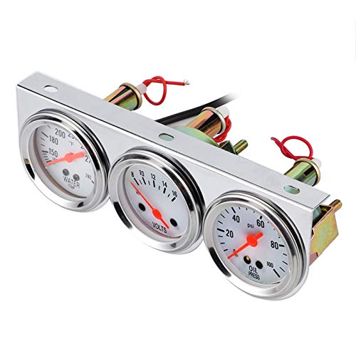 Amazon.co.jp: 3連ゲージセット 車用 52mm 水温・電圧・油圧計