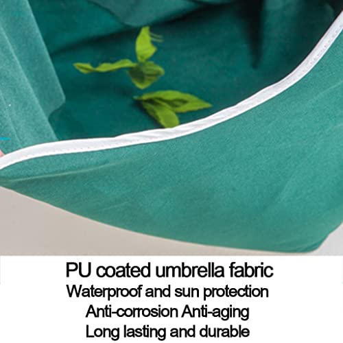 Pythic Double Top Windproof Beach Umbrella Heavy Duty Outdoor Sun Umbrella Cantilever Square Patio Umbrella Adjustable Angle Sunshade Umbrella (Color : Khaki, Size : 2.5M8Bones) #TOP4