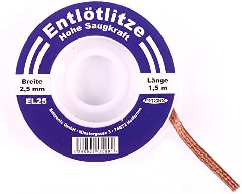 Techspray 1823-100F. ESD-Entlötlitze No Clean, Blau, Breite 2,5mm