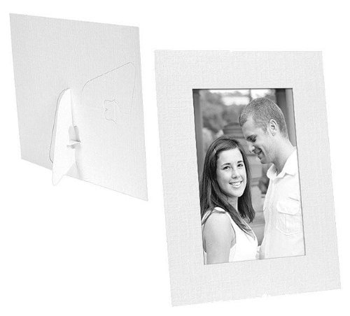 White cardstock photo DUAL EASEL frame w/plain border sold in 25s - 5x7 by Studio Style By Collectors Gallery