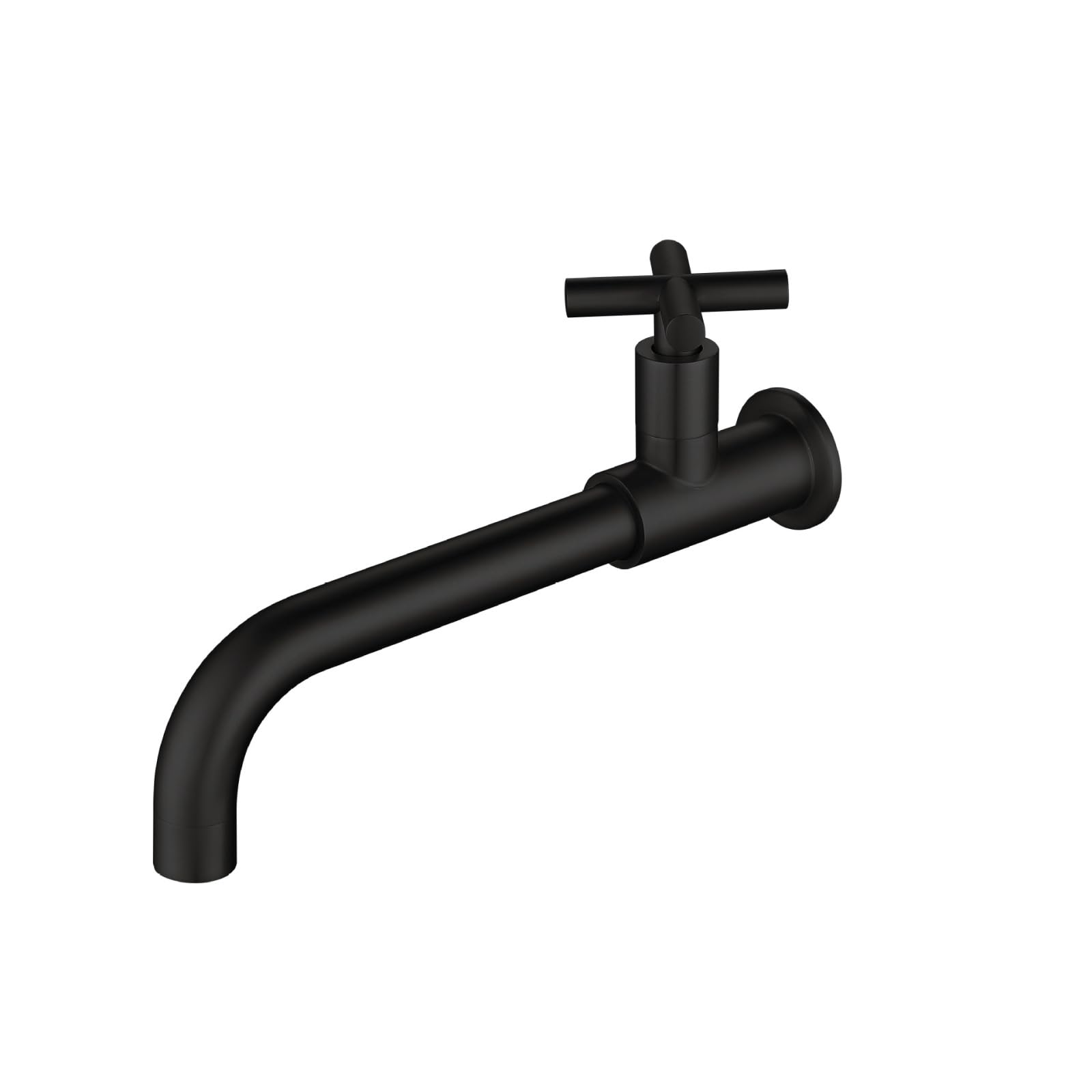 Grifo De Lavabo Pared Cocina Hogar A Prueba De Salpicaduras Presurizado Montado En La Pared Solo Grifo De Agua Fría Lavabo Lavabo Grifo De Hotel De Una Sola Junta Tapa Negra