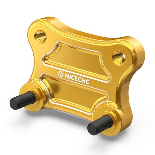 NICECNC Lenkererhöhungsplatte Compatible with Harley-Davidson Electra Glide Ultra Classic FLHTCU 1999-2019 Gold Siehe Kompatibilität