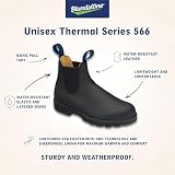 Blundstone 566 Thermal Series Unisex Fully Waterproof Premium Leather Chelsea Boots for Men and Women with Insulated Shearling Footbed & Shock Absorption, Black, 6 US Men / 8 US Women / 5 AU