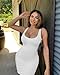 GOBLES Women's Casual Summer Sleeveless Mini Sexy Bodycon Tank Club Dress White