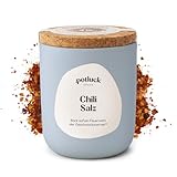Potluck | Chili Salz | Speisesalz-Zubereitung im Keramiktopf | 100 g...