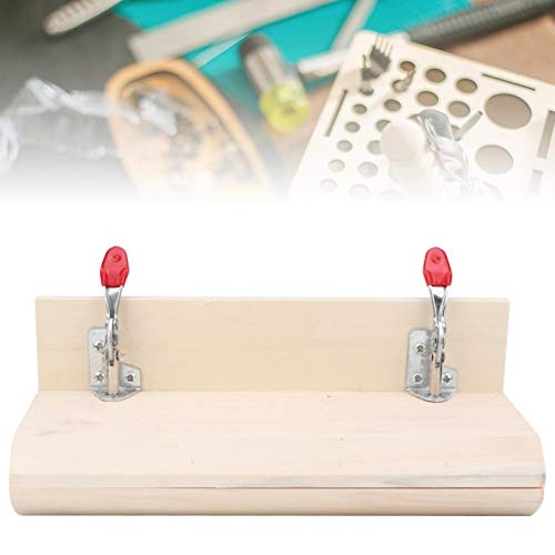 Wood Leather Hand Stitching Craft,Stitching Pony Leather Clamp with Wooden Retaining Clip Crafts Lacing Sewing Clamp Pony Horse for DIY Making - Image 4
