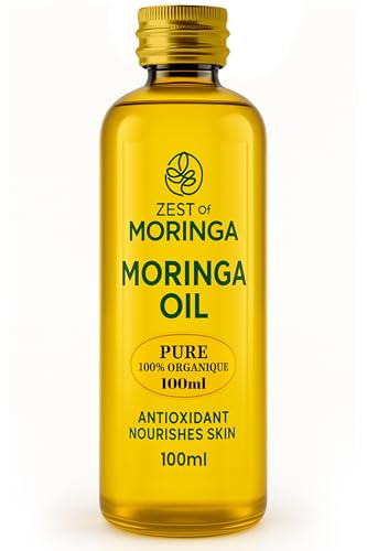 Zest Of Moringa Face Oil For Anti - Aging Wrinkles | Moringa Oil For Skin Care, Hair Care, Acne Treatment & Eczema Essential Oil | 100% Pure & Organic | 100 ML