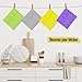 MoLKENE Swedish Dishcloths for Kitchen | 10 Pack Absorbent Cellulose Sponge Cloths Washable | Non-Scratch Reusable Paper Towels Quick Drying Cleaning Rag - Grey