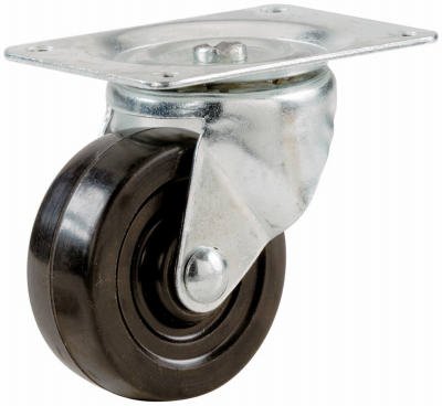 Richelieu F25082 Rubber Wheel, Swivel Plate Caster, 2 in. - Quantity 24