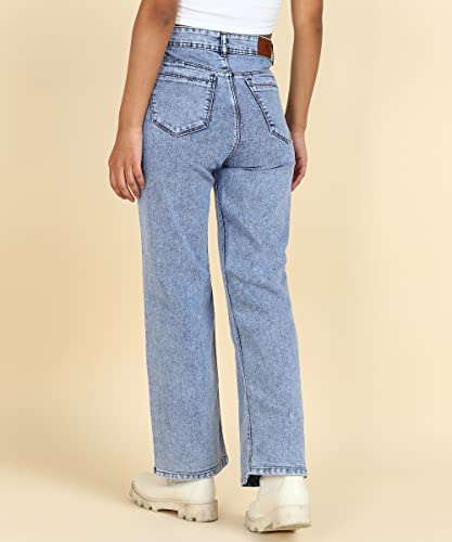 Image of Glossia Women Baggy Jeans || Women Jeans Pant || Baggy Jean's for Women's High Waist || Straight Jean's for Women's || Ladies Jean,s for Woman || Loose Jean,s for Woman Stylish (B0DGG76VYW)