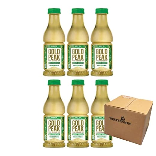 Gold Peak Sweetened Green Tea Bottles, 18.5 fl oz, 6 Bottles