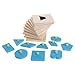 Kofun 1 Set x Montessori Muñeco de Madera de Juguete para muñecas, Montessori Shapes Clasificación Puzzle Tablero de geometría Educación Preescolar Juguetes para niños