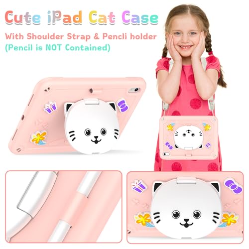 Coque iPad 10e génération 10,9" robuste rose pour éviter les écrans brisés