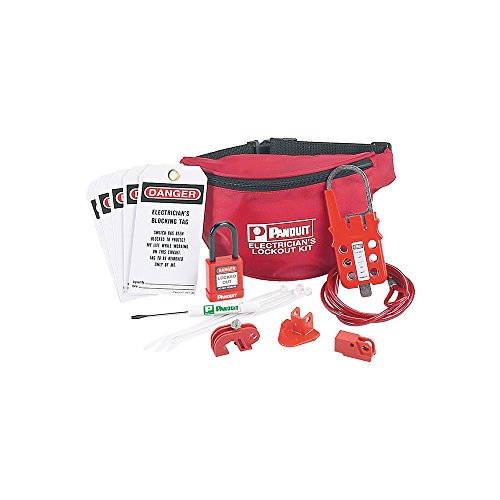 Panduit PSL-PK-EA Electrician's Lockout Kit, Red