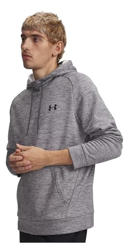 Under Armour メンズ アーマー フリース ツイストパーカー, Castlerock/Black, Large（Amazon）