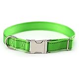 Love Dream Reflective Dog Collar with Metal Buckle, Adjustable Safety Nylon Dog Collars with Heavy Duty Quick Release Buckle for Small Medium Large Dogs, Pet Collar with ID Tag Ring