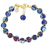 GlassOfVenice Murano Glass Mosaic Bracelet - Blue