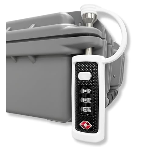 Image of TSA Approved Travel Gun Lock, Cut-Resistant Child-Safe Padlock, White