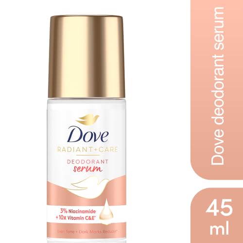 Image of Dove Radiant+Care Deodorant Serum with 3% Niacinamide & 10X Vitamin C&E, Helps Even Tone and Reduce Dark Marks for Smooth Underarms | 45 ml