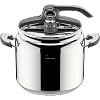 Lagostina Novia Vitamin LagoeasyUP Pressure Cooker 9 L Stainless Steel 1810 O 24 cm Induction and Gas Pot Lid with Easy Opening Including Basket Ecodose and Recipe Book