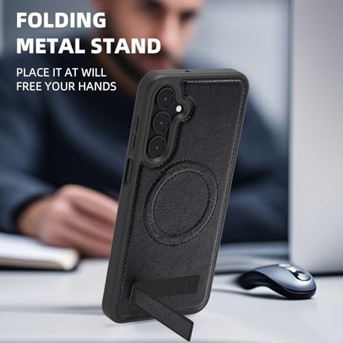 Image of Lunivop for Samsung Galaxy A16 5g Phone Case 6.7 inch PU Leather Black